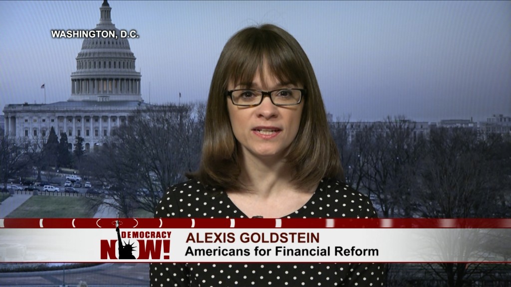 AFR in the news: Dems Team Up with GOP to Weaken Bank Rules (Democracy Now!)