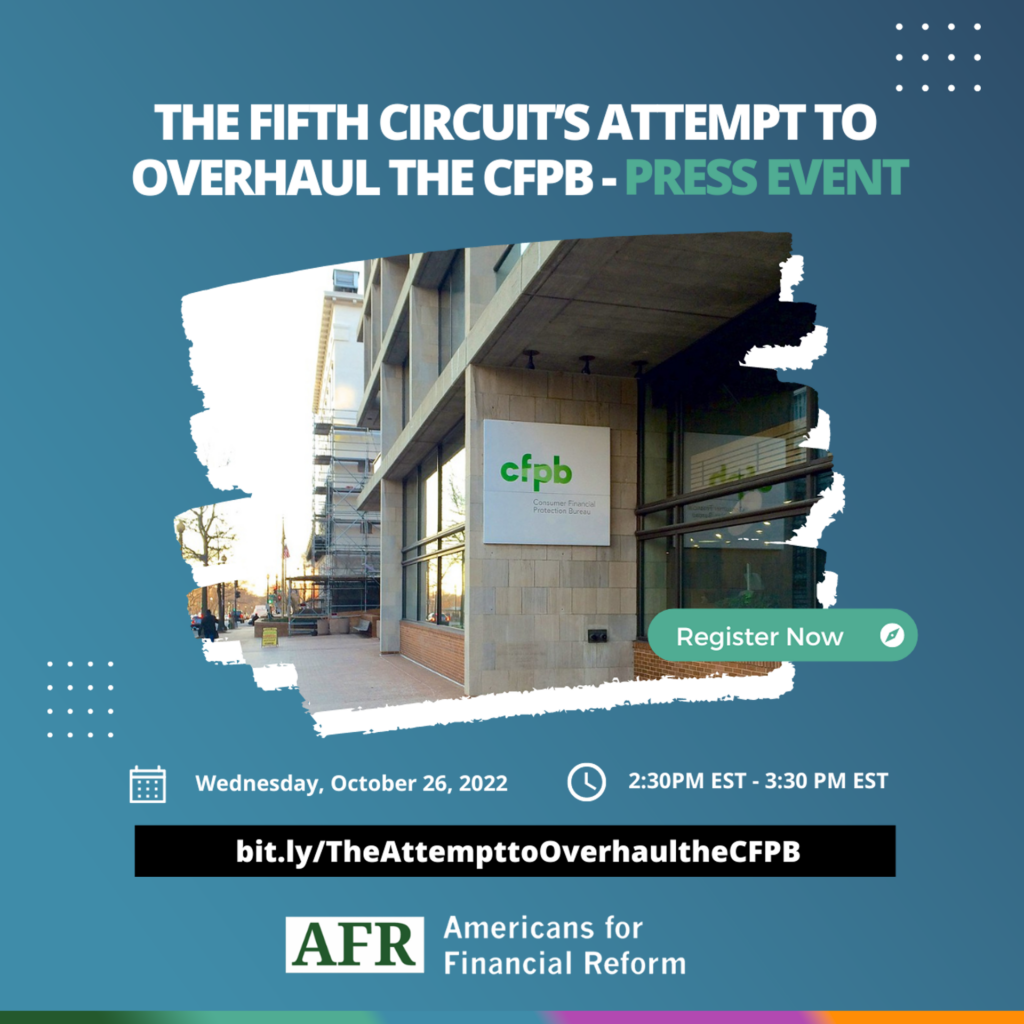 Media Advisory: Experts discuss judicial attempt to destroy CFPB funding   